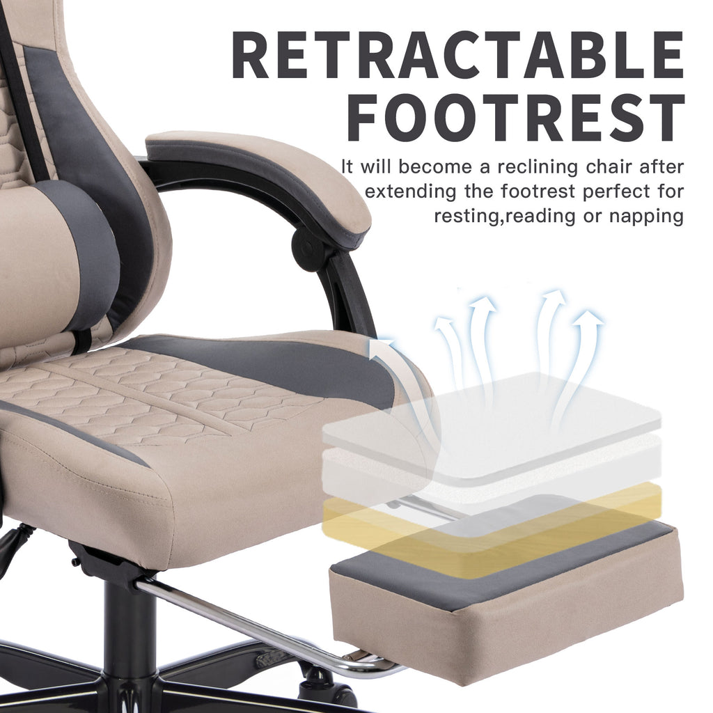 chaise Gaming "Titan Grey" – Confort Ergonomique